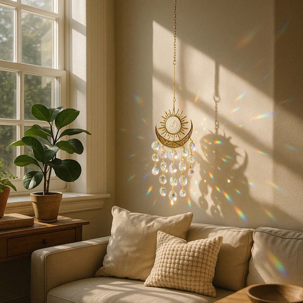 BowLift | Radiant Moonlit Quartz Prism Suncatcher