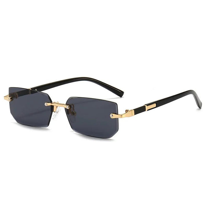 BowLift | SUNEDGE – Rectangle Rimless Sunglasses with UV400 Protection