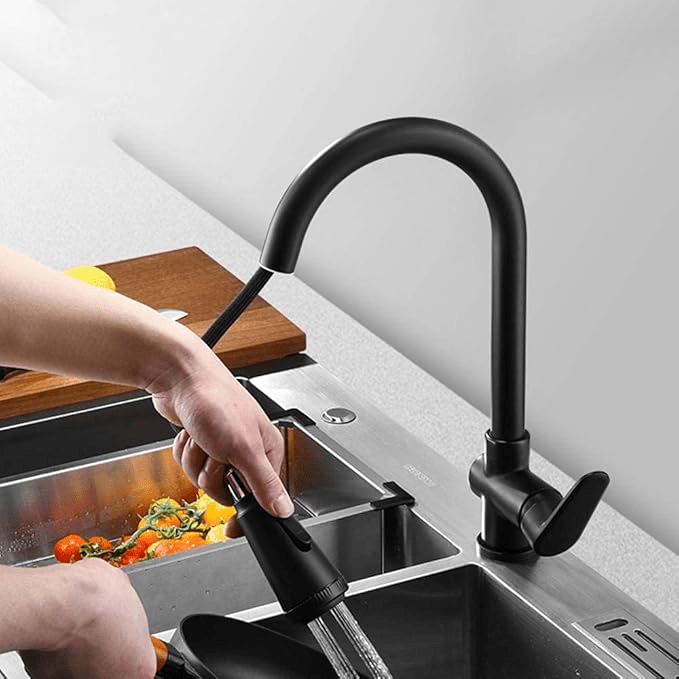 BowLift | SWIFTFLOW – Modern Pull-Out Kitchen Faucet with Touch Sensor