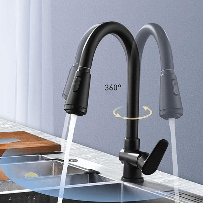 BowLift | SWIFTFLOW – Modern Pull-Out Kitchen Faucet with Touch Sensor