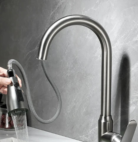 BowLift | SWIFTFLOW – Modern Pull-Out Kitchen Faucet with Touch Sensor