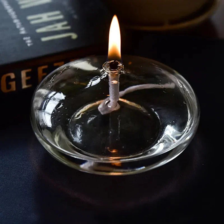 BowLift | Transparent Oil Lamp Made of Glass as Candle Holder