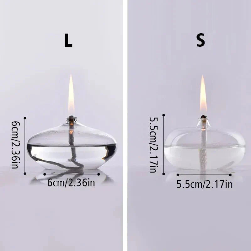 BowLift | Transparent Oil Lamp Made of Glass as Candle Holder
