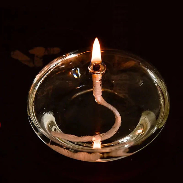 BowLift | Transparent Oil Lamp Made of Glass as Candle Holder