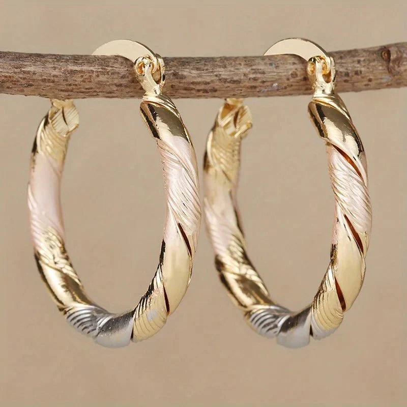 BowLift | Triple Contrast Wrap Hoop Earrings