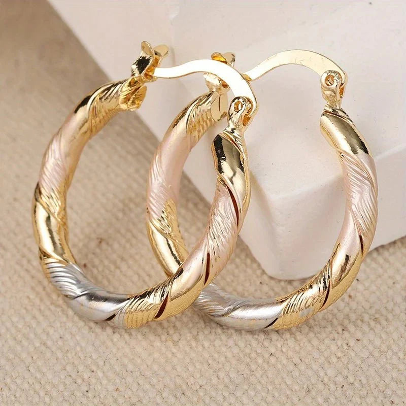 BowLift | Triple Contrast Wrap Hoop Earrings