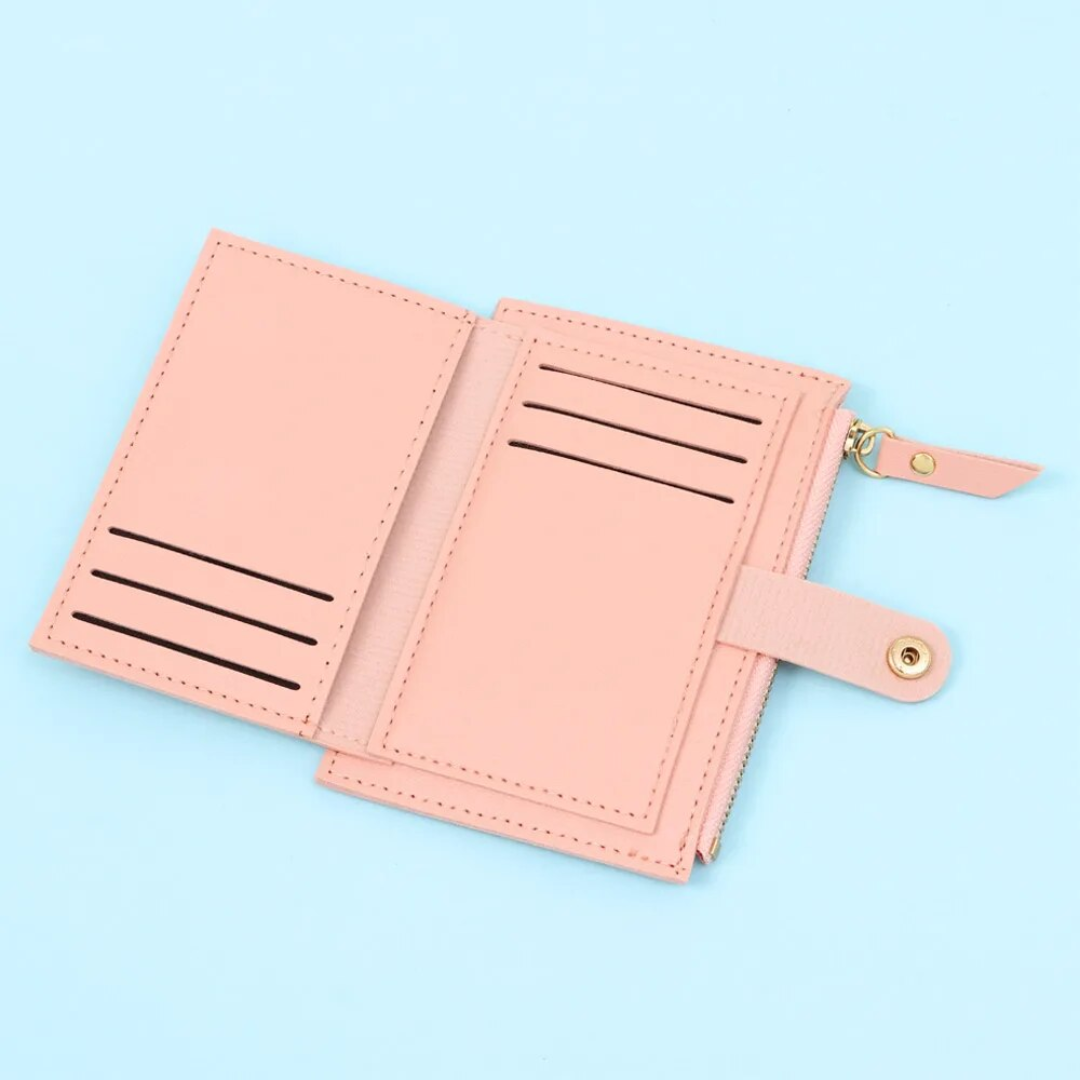 Compact Leather Wallet for Women Bowlift