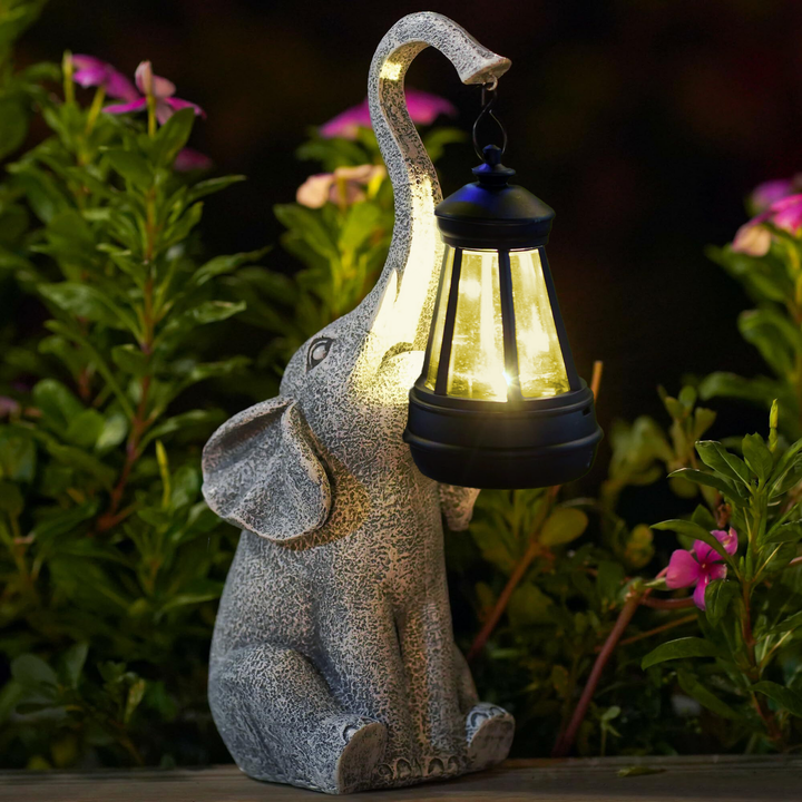 BowLift | Solar Elephant Garden Lamp – Warm Ambient Light