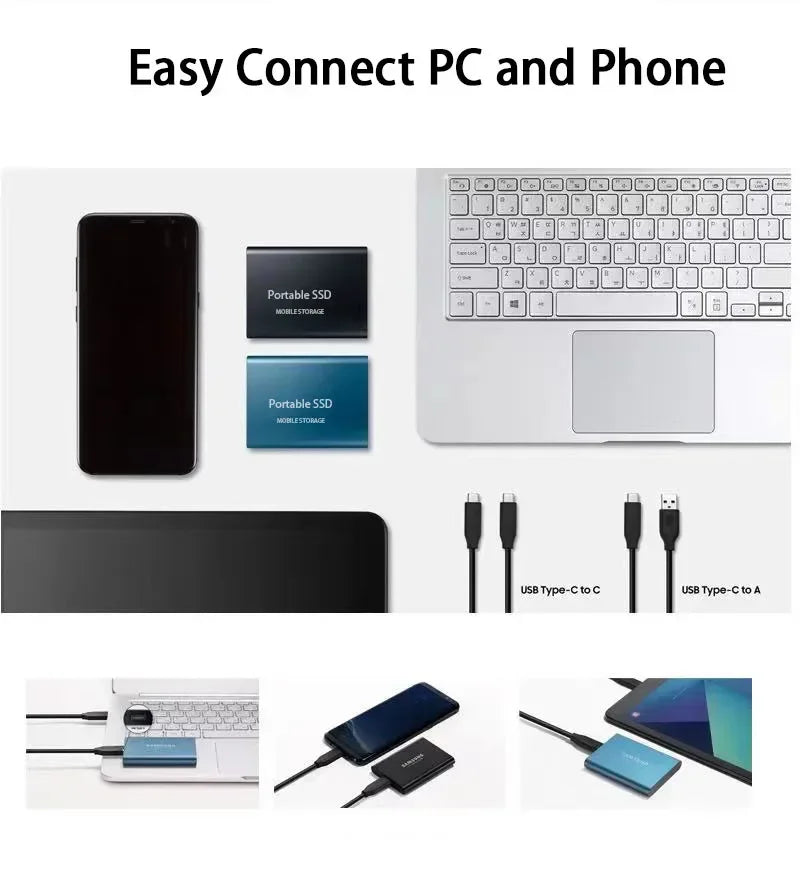 BowLift | Portable External SSD | USB 3.1 Type C Fast Storage | Up to 128GB