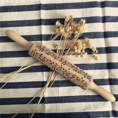 BowLift | No.1 Christmas Embossing Rolling Pin Engraved Reindeer Baking Cookies