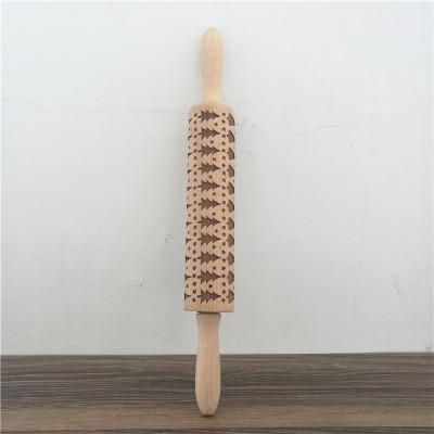 BowLift | No.1 Christmas Embossing Rolling Pin Engraved Reindeer Baking Cookies