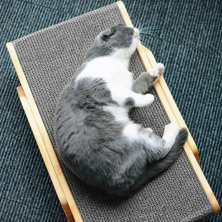 BowLift | Cat Scratcher Wooden Adjustable Lounger