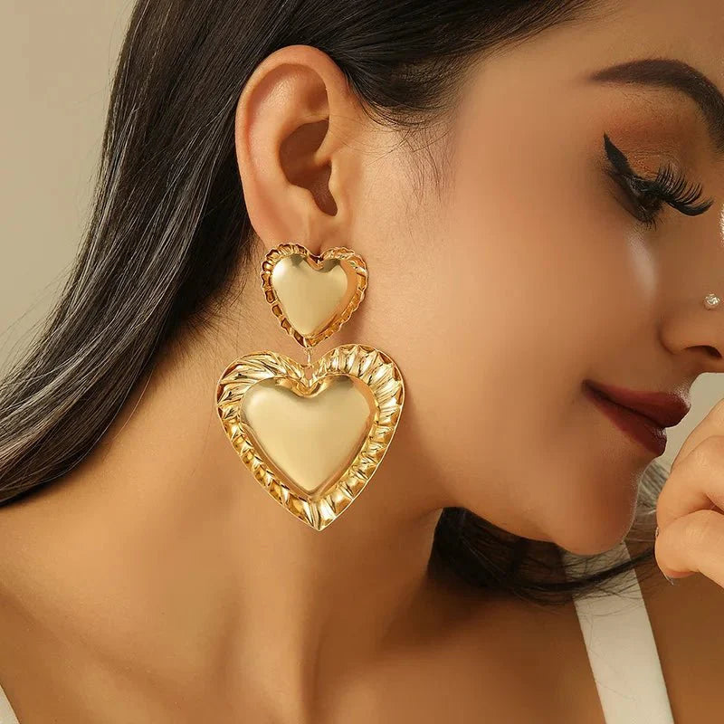 BowLift | Vintage Inspired Classy Double Heart Earrings