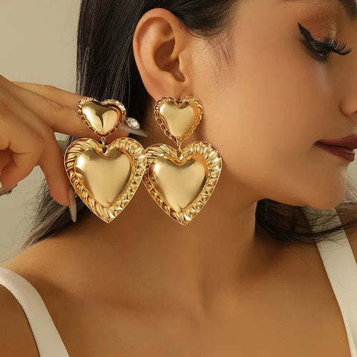 BowLift | Vintage Inspired Classy Double Heart Earrings