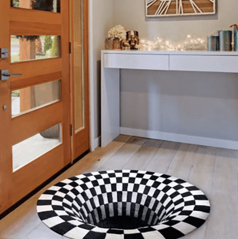 BowLift | 3D Illusion Vortex Rug – Round Polyester Floor Mat