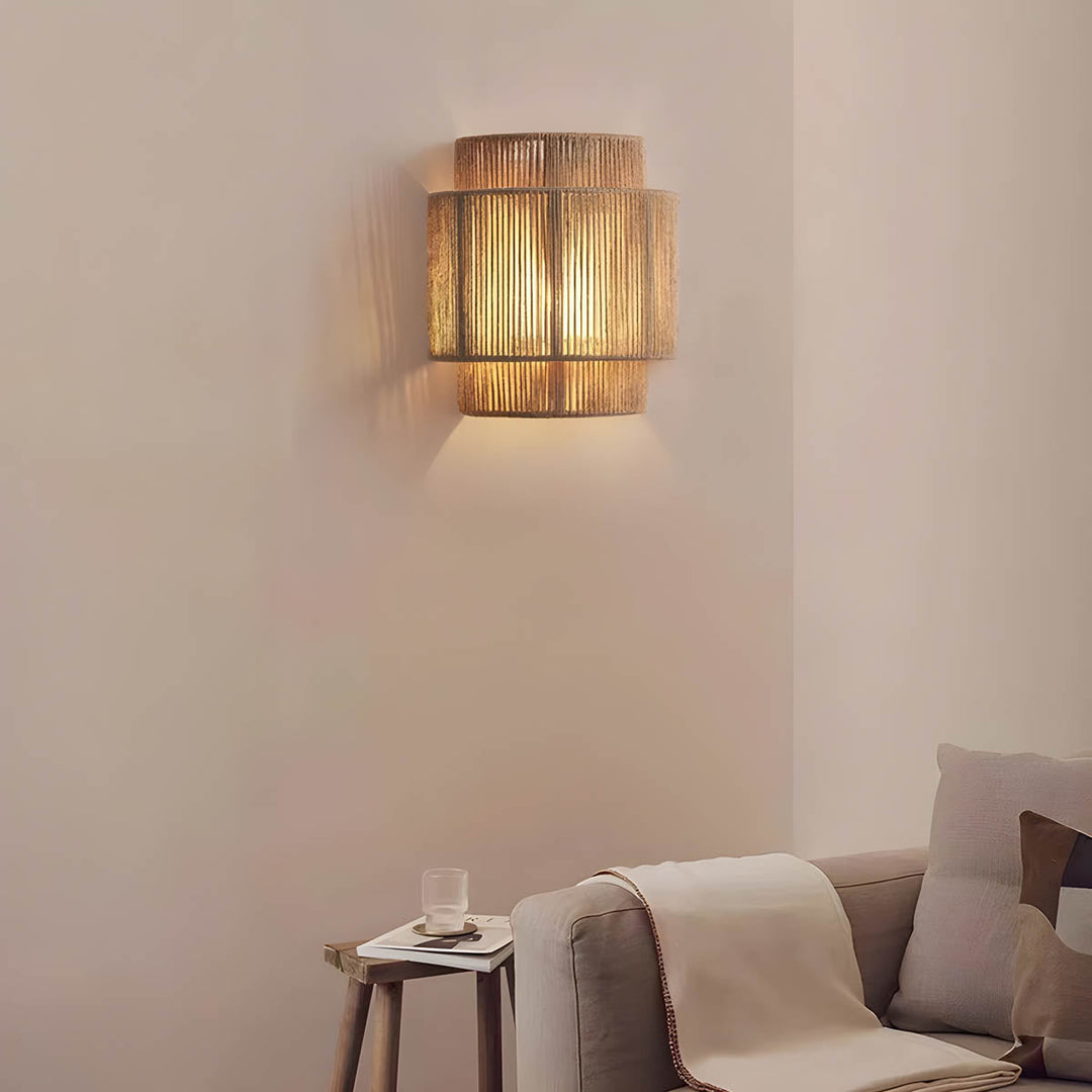 BowLift | Wall Light Rustic Rope Indoor Sconce