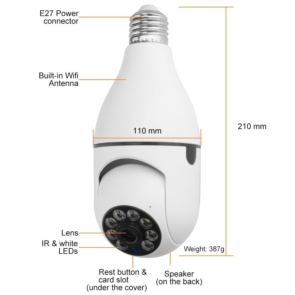 BowLift | Wifi Light Bulb Camera Security Camera
