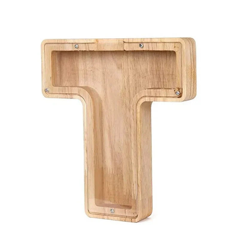 BowLift | Wooden Alphabet Letters 'Initial' Piggy Bank