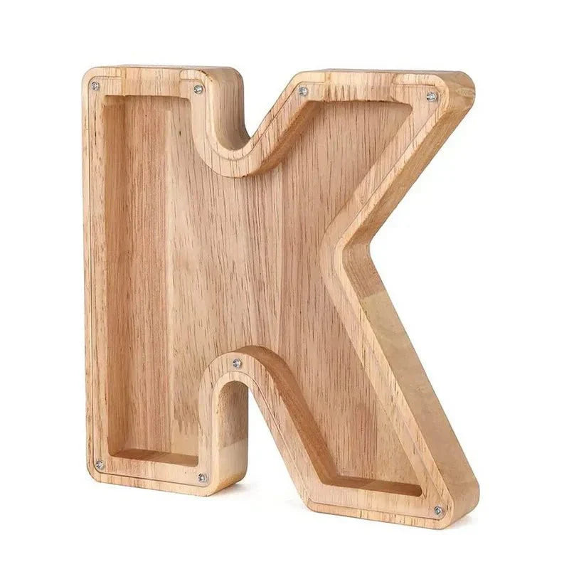 BowLift | Wooden Alphabet Letters 'Initial' Piggy Bank
