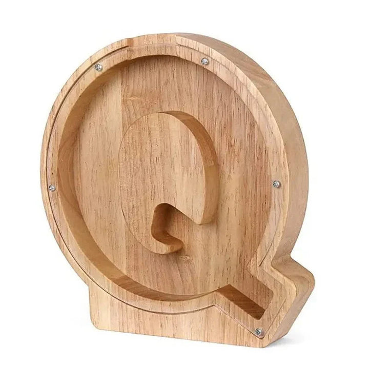 BowLift | Wooden Alphabet Letters 'Initial' Piggy Bank