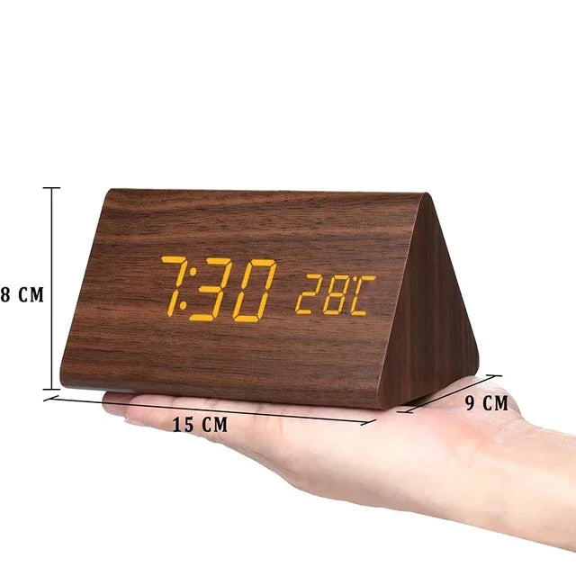 BowLift | Wooden LED Clock with Voice Control - EcoClock