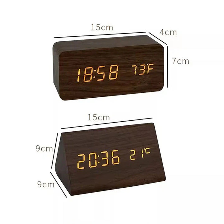 BowLift | Wooden LED Clock with Voice Control - EcoClock