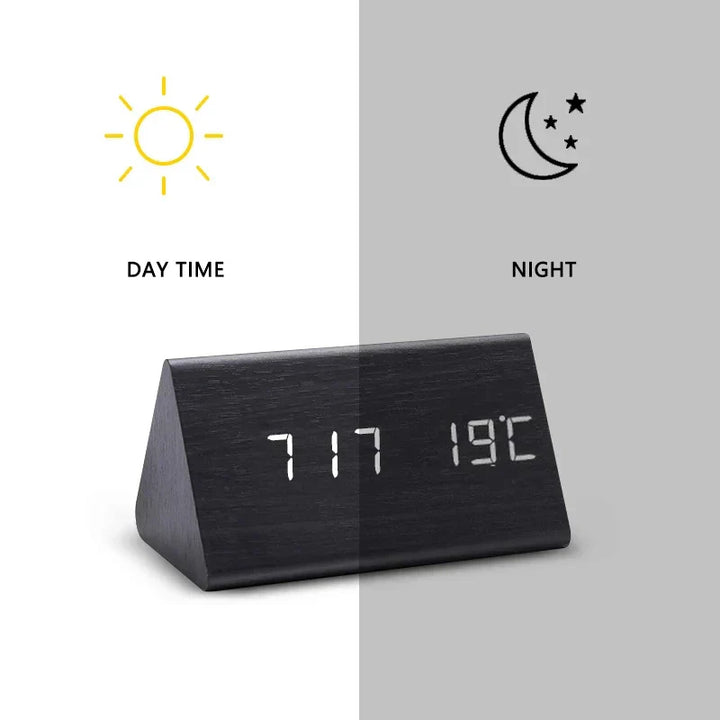 BowLift | Wooden LED Clock with Voice Control - EcoClock