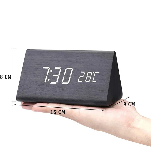 BowLift | Wooden LED Clock with Voice Control - EcoClock