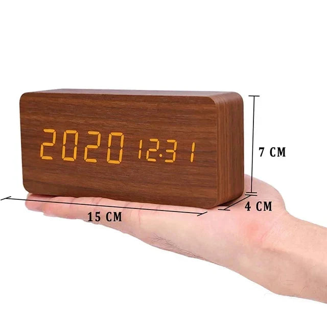 BowLift | Wooden LED Clock with Voice Control - EcoClock
