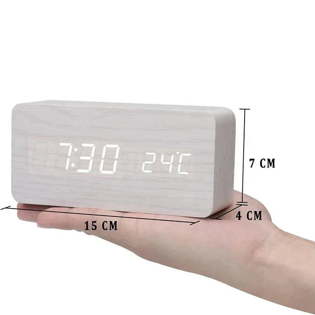 BowLift | Wooden LED Clock with Voice Control - EcoClock