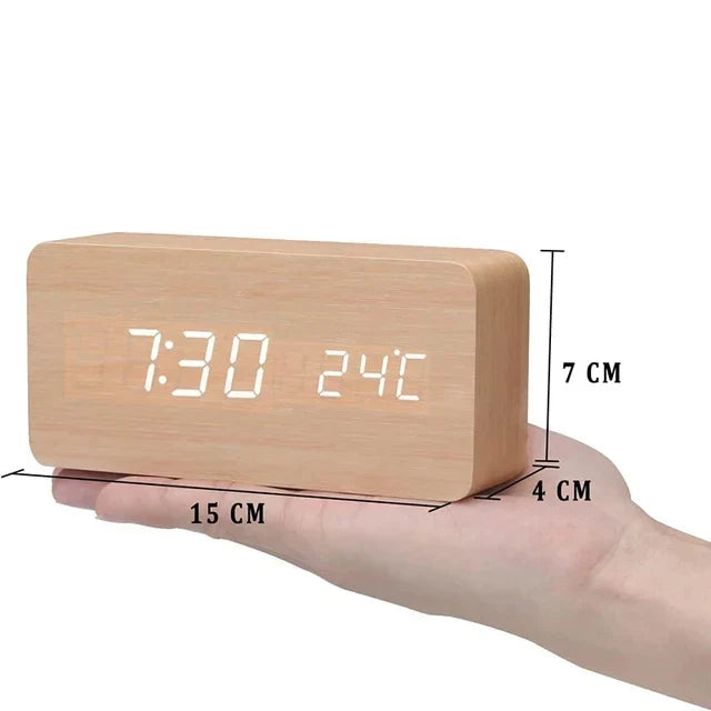 BowLift | Wooden LED Clock with Voice Control - EcoClock