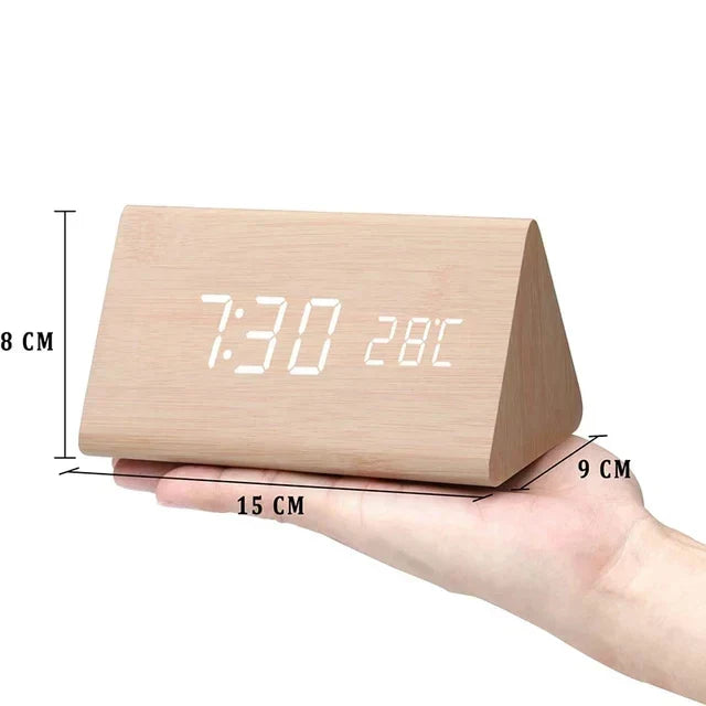 BowLift | Wooden LED Clock with Voice Control - EcoClock