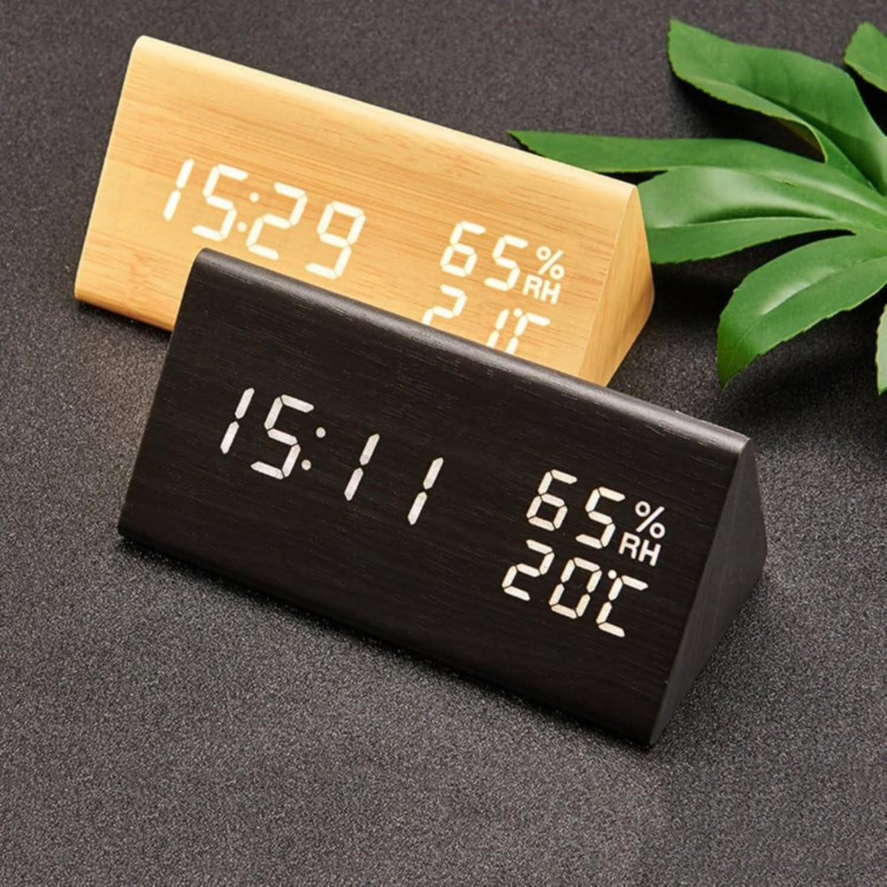 BowLift | Elora Wooden LED Alarm Clock Digital Display