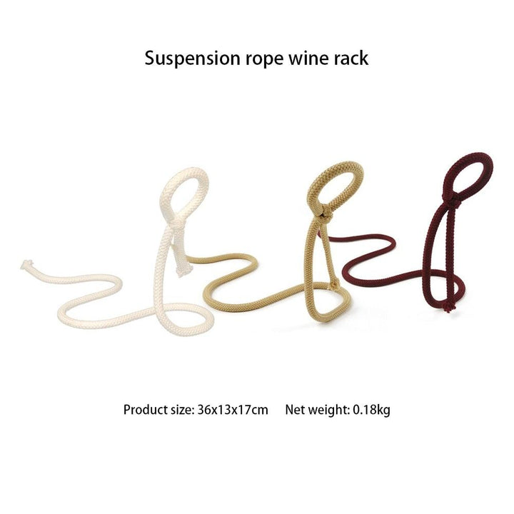 BowLift | Zigzag Bottle Holder - Hanging Rope Wine Rack