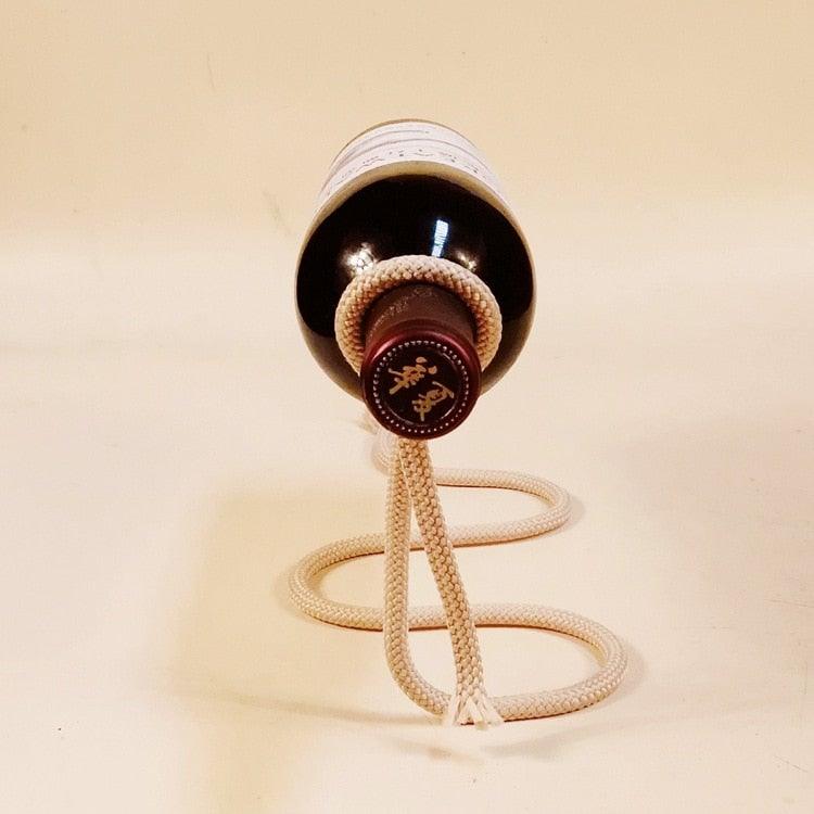 BowLift | Zigzag Bottle Holder - Hanging Rope Wine Rack