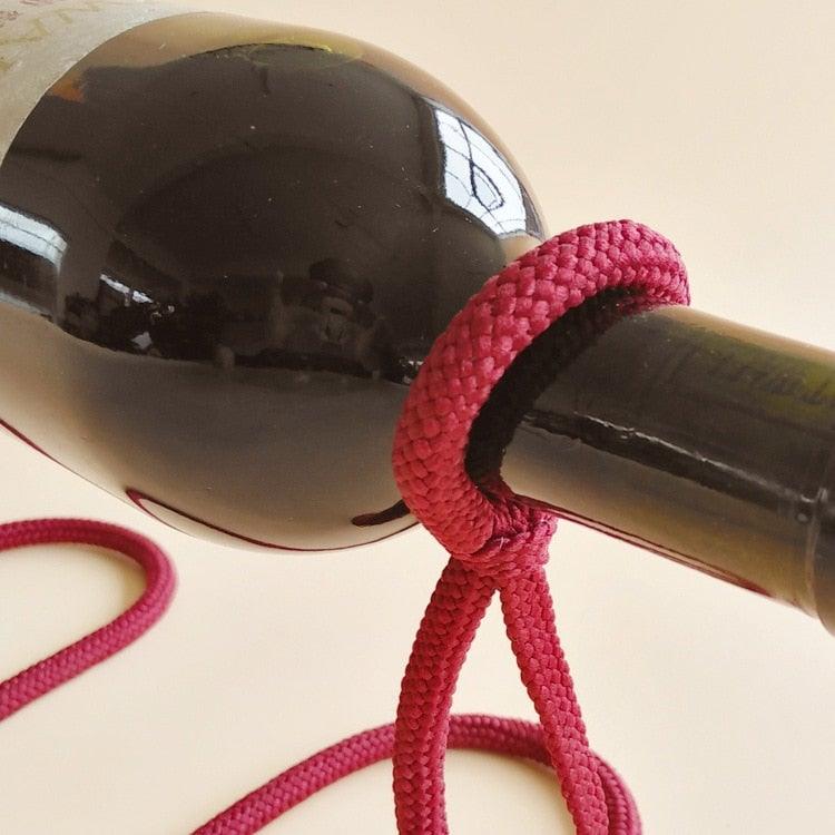 BowLift | Zigzag Bottle Holder - Hanging Rope Wine Rack