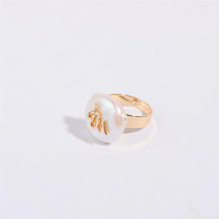 BowLift | Zodiac Sign Large Pearl Statement Ring