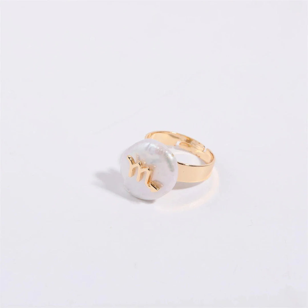 BowLift | Zodiac Sign Large Pearl Statement Ring