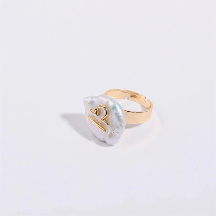 BowLift | Zodiac Sign Large Pearl Statement Ring